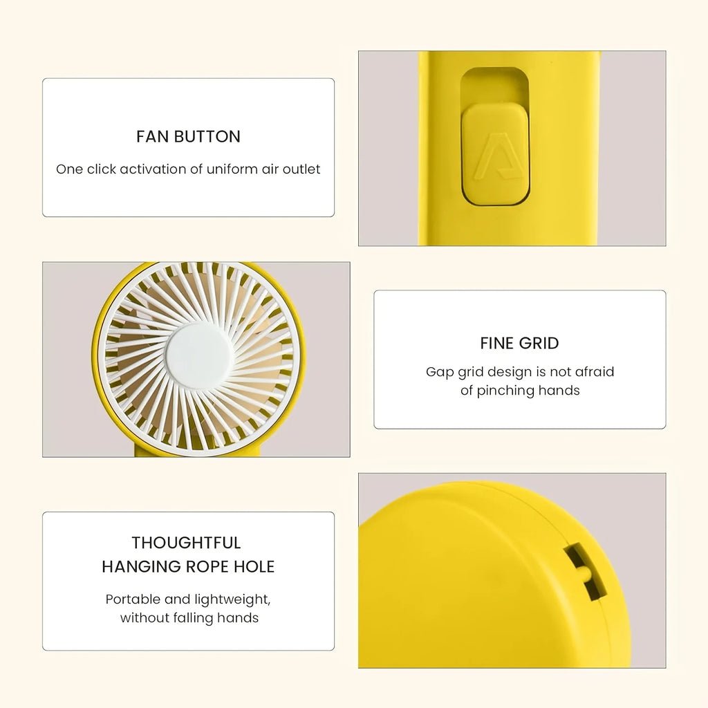 Portable Handheld Mini Fan, Powered By AA Batteries, Adjustable Single Speed, Ideal for Outdoor Use Mini Fan Oasis Select