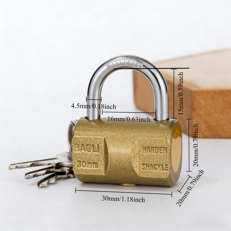 Padlock Small Locks for Luggage Case Locker Home Improvement Hardware 30mm 40mm Include 3Keys Oasis Select HP330-3 keys