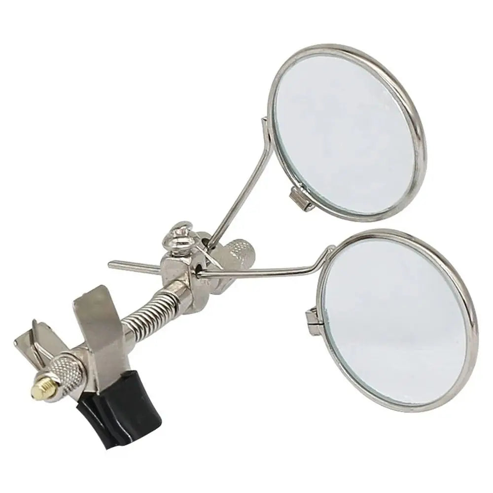Rotatable MINI Magnifier 10X Double Lenses Magnifying Glass Stainless Steel Clip Magnifier Diameter 25mm Monocular Magnifier Oasis Select