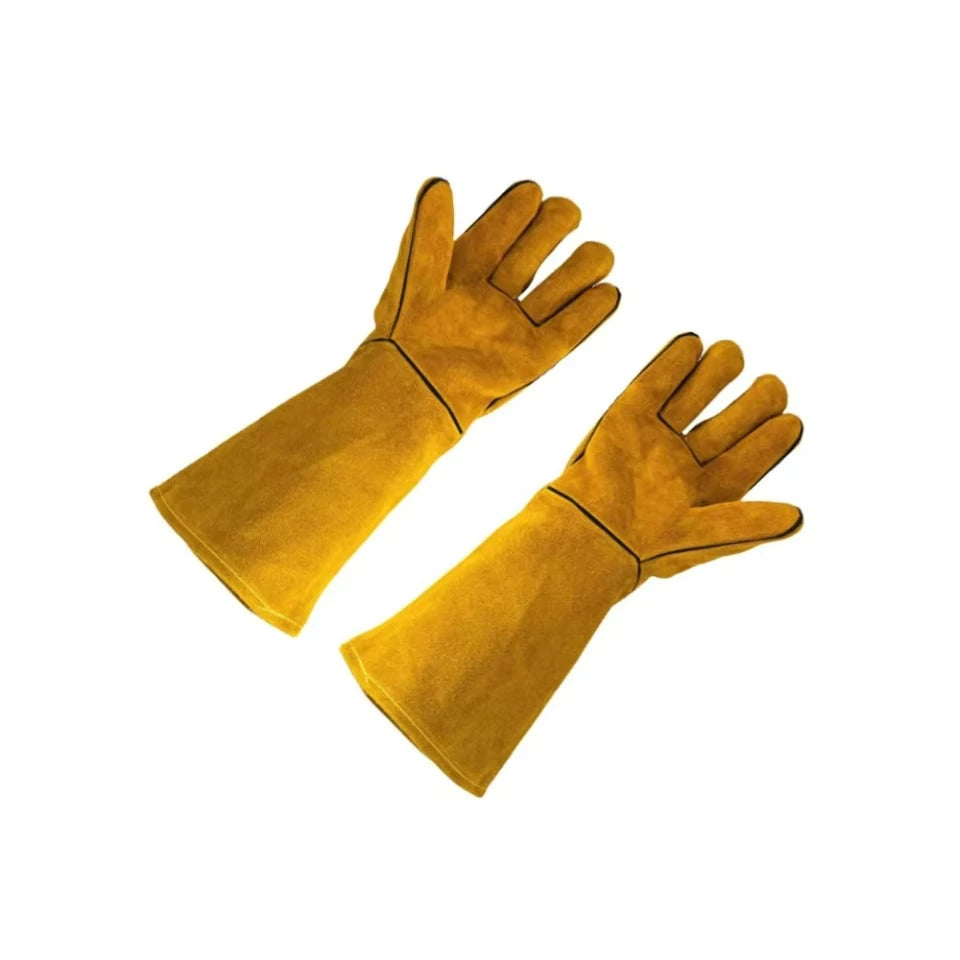 Flame-retardant Welding Work Gloves Heat-proof Metal Welding Protector Yellow Gloves Soldering Welding Gloves Tools Oasis Select