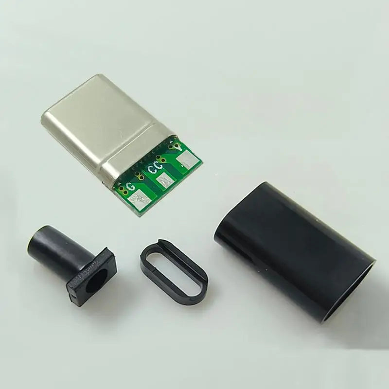 3 Pin Male Type C Laptop Connector 2 10 Sets with 3 Solder Joints CC Pin CTOC5 for Replacement Purposes in Schools Oasis Select