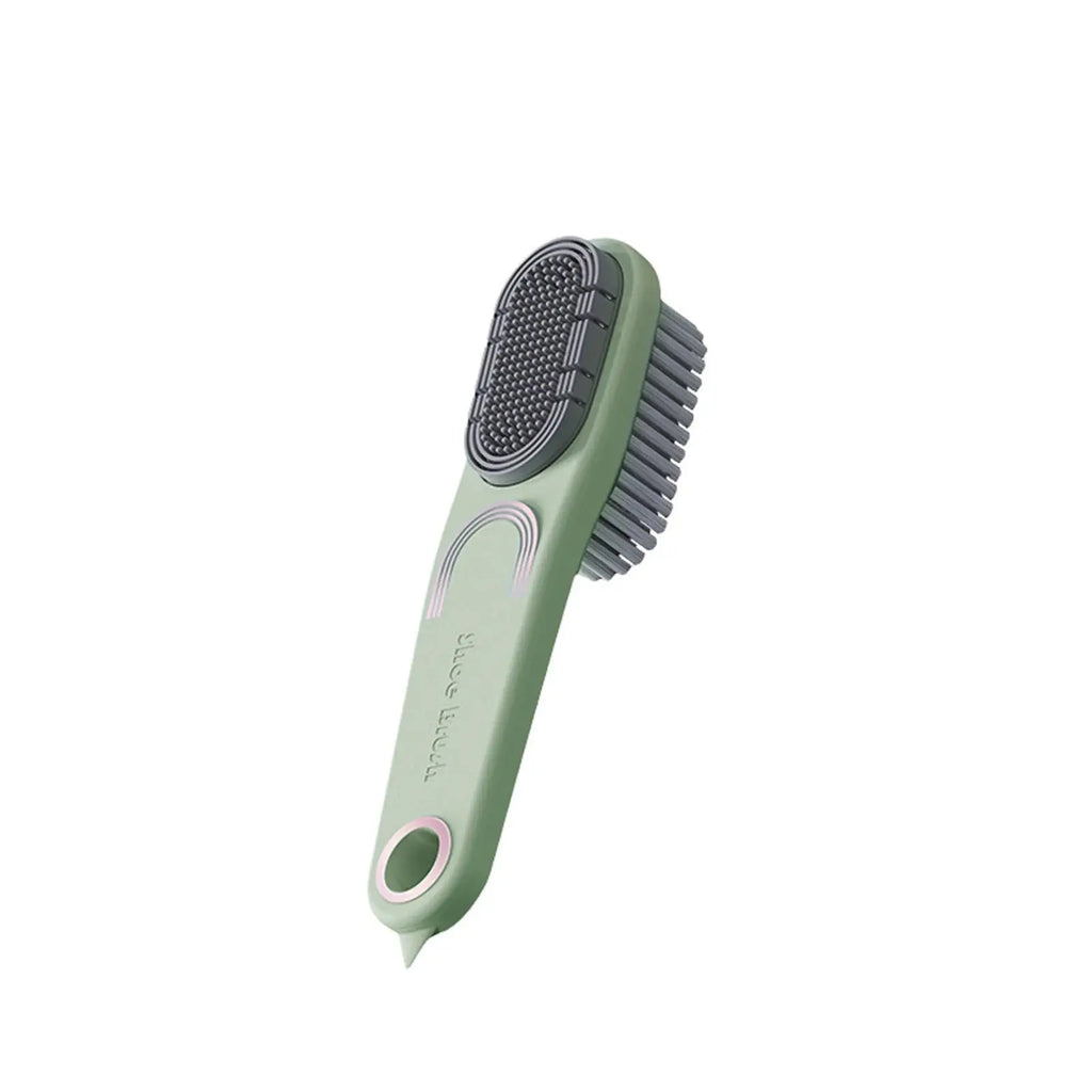 Double-sided Rubber Shoe Brush Soft Bristles Clothes Shoe Brushes Care Specialized Brush Waterproof Dirt Removal Cleaning Tool Oasis Select Green