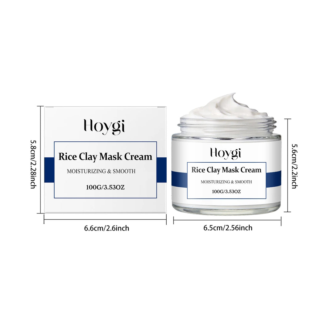 Hoygi Rice Clay Mask – Brightening, Pore Cleansing & Hydrating Clay Face Mask Oasis Select 100g Boxed