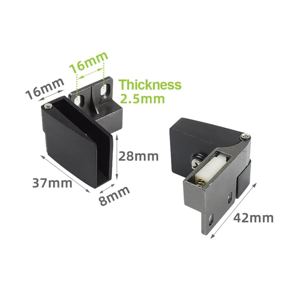 1pair Zinc Alloy Self-closing Glass Door Hinge No Drilling Frameless Clamp Side Mounted Hardware Furniture Accessories Oasis Select