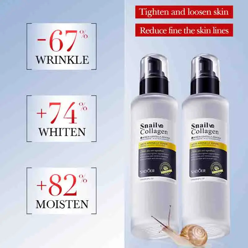 SADOER Snail Collagen Face Toner – Hydrating Brightening Serum Face Toner Serum Oasis Select