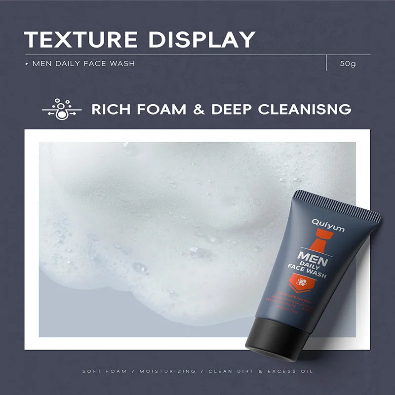 LAIKOU Men's Face Wash – Oil Control & Deep Cleanse 50g Men's Facial Cleanser Oasis Select