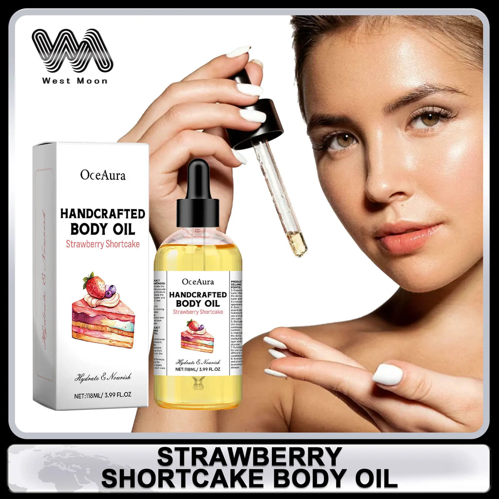 OceAura Strawberry Shortcake Body Oil | Nourishing 118ml