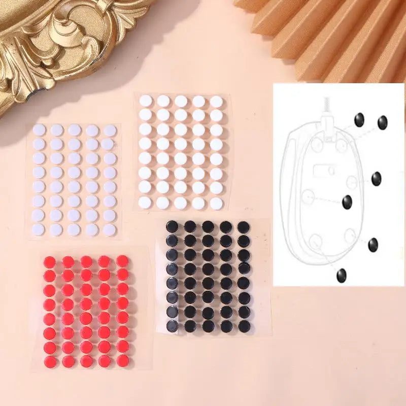 40Pcs 6.5mm Diameter 0.8mm Thickness Small Dots Universal Mouse Skates For Mouse Foot Glide Feet Sticker Oasis Select