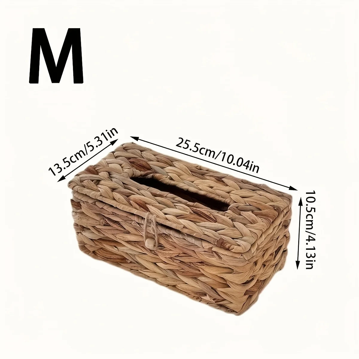 Natural Fiber Snap Closure Multi Scene Use Storage & Decor All in One Boho Style Woven Tissue Box with Lid Oasis Select oblong