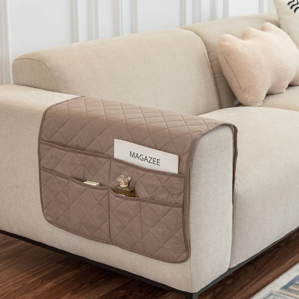 New Sofa Hand Towel with Storage Pocket Magazine Remote Control Sofa Recliner Armrest Clutter Management Bag Oasis Select 10 50X90cm