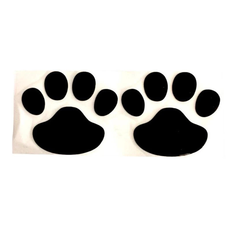 1 Sheet Car Stickers Creative Decals Paw 3D Animal Dog Cat Foot Prints Decal Car Motocycle Sticker Car Accessories Oasis Select A4