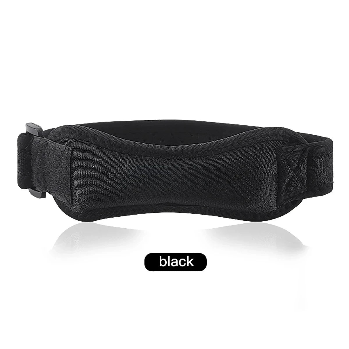 Adjustable Eva soft pad Knee Strap Patella Tendon Protector Running Cycling Gym Sports Knee Support Compression Wrap Unisex pain Oasis Select Black 1pcs