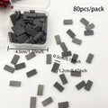 80pcs/1box 1:35 mini wall tiles miniature brick statue model brick building set fake bricks for garden landscape accessories Oasis Select Gray