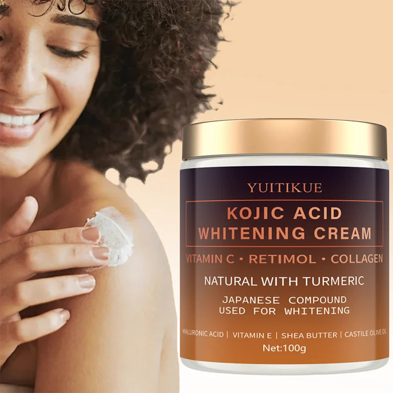 Kojic Acid Whitening Cream – Vitamin C, Turmeric & Hyaluronic Acid