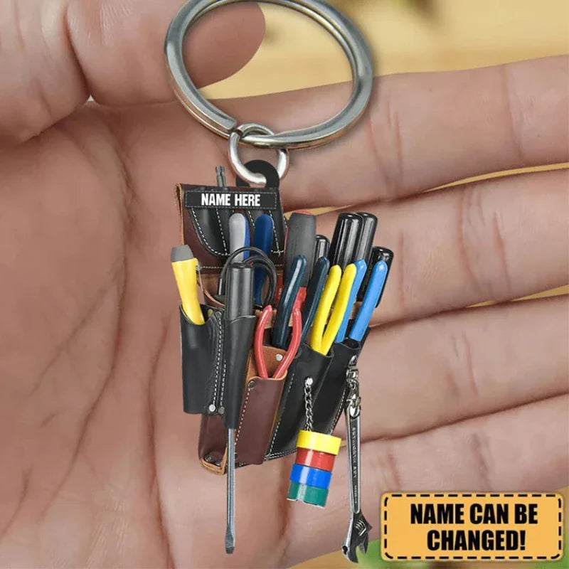 50PCS Acrylic Keychain Unique Electrician Tool Keyring Electrician Tool Bag Hanging Pendant Decoration Bag Accessories Gift Oasis Select Style A 50PCS