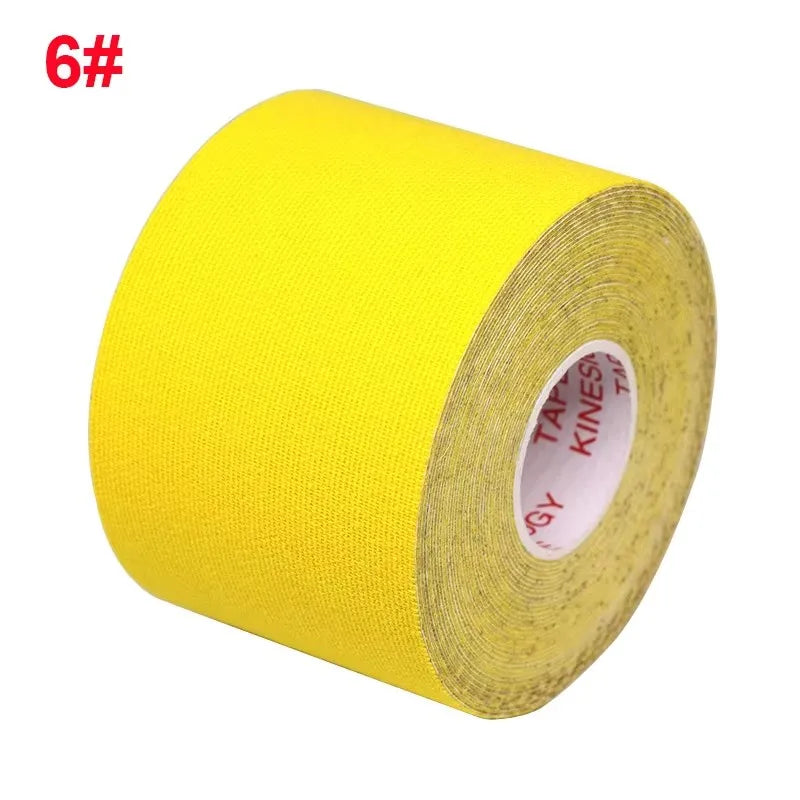 1/2/4Pcs Sports Waterproof Kinesiology Tape Stickers Athletic Bandage Muscle Recovery Protector Strapping Pain Relief Tennis Gym Oasis Select Yellow 3.8CMX5M