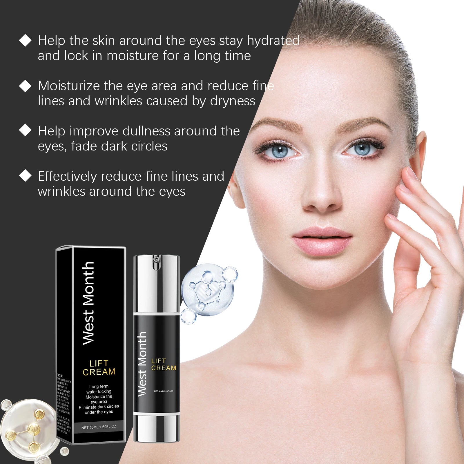 Eye Tightening Cream Anti Dark Circles Puffiness Fine Lines Reduce Eye Bags Moisturizing Nourishing Firming Under the Eyes Gel Oasis Select
