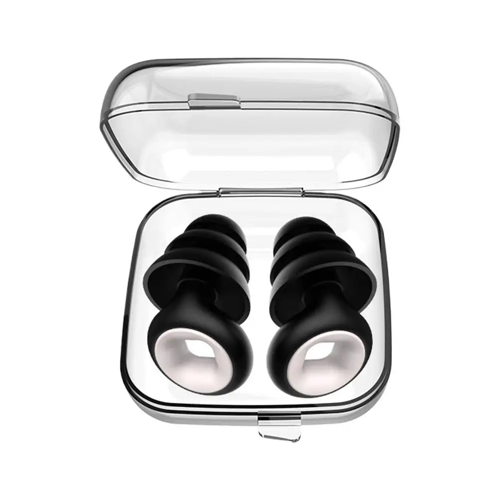 Ear Plugs for Sleeping, 25dB Noise Reduction Reusable Soft Silicone Earplugs for Snoring, Side Sleepers, Concerts, Travel, Work Oasis Select black