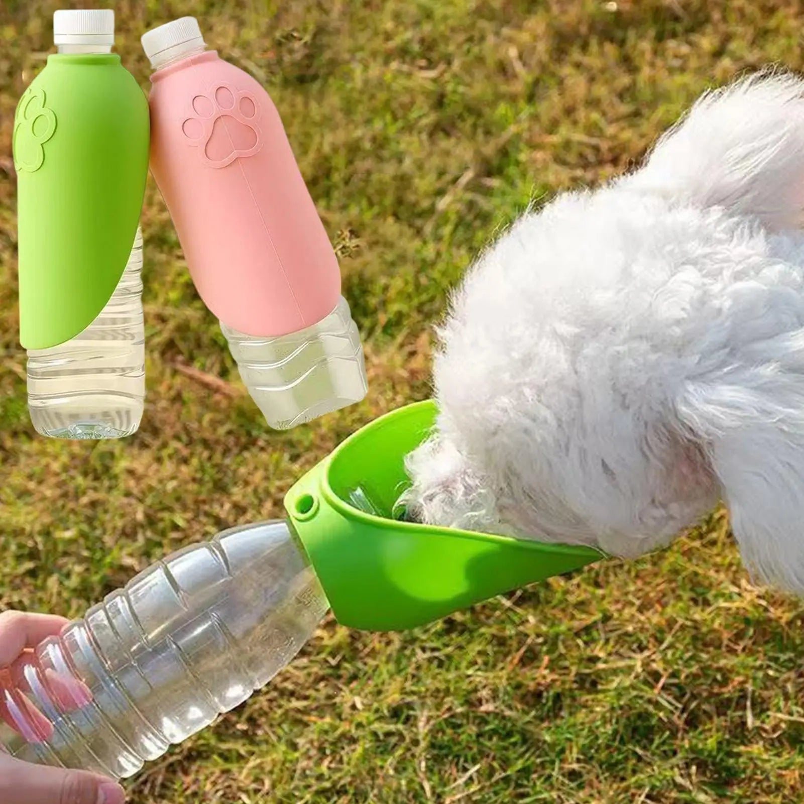 Universal Dog Cat Drinking Bowl Outdoor Feeding Water Portable Drinking Cup Pet Foldable Water Dispenser Interchangeable Bottle Oasis Select