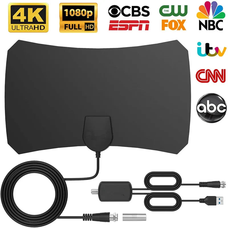 2026 New 4K HD 1080P TV Antenna HDTV Amplifier Antenna Digital HDTV Antenna Flat TV Antenna Oasis Select