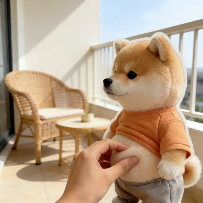 Puppy Big Belly Pinching Fun Cute Creative Stress Relief Toy Little Fat Diesel Dog Car Crash Sticker Door Stopper Random style Oasis Select