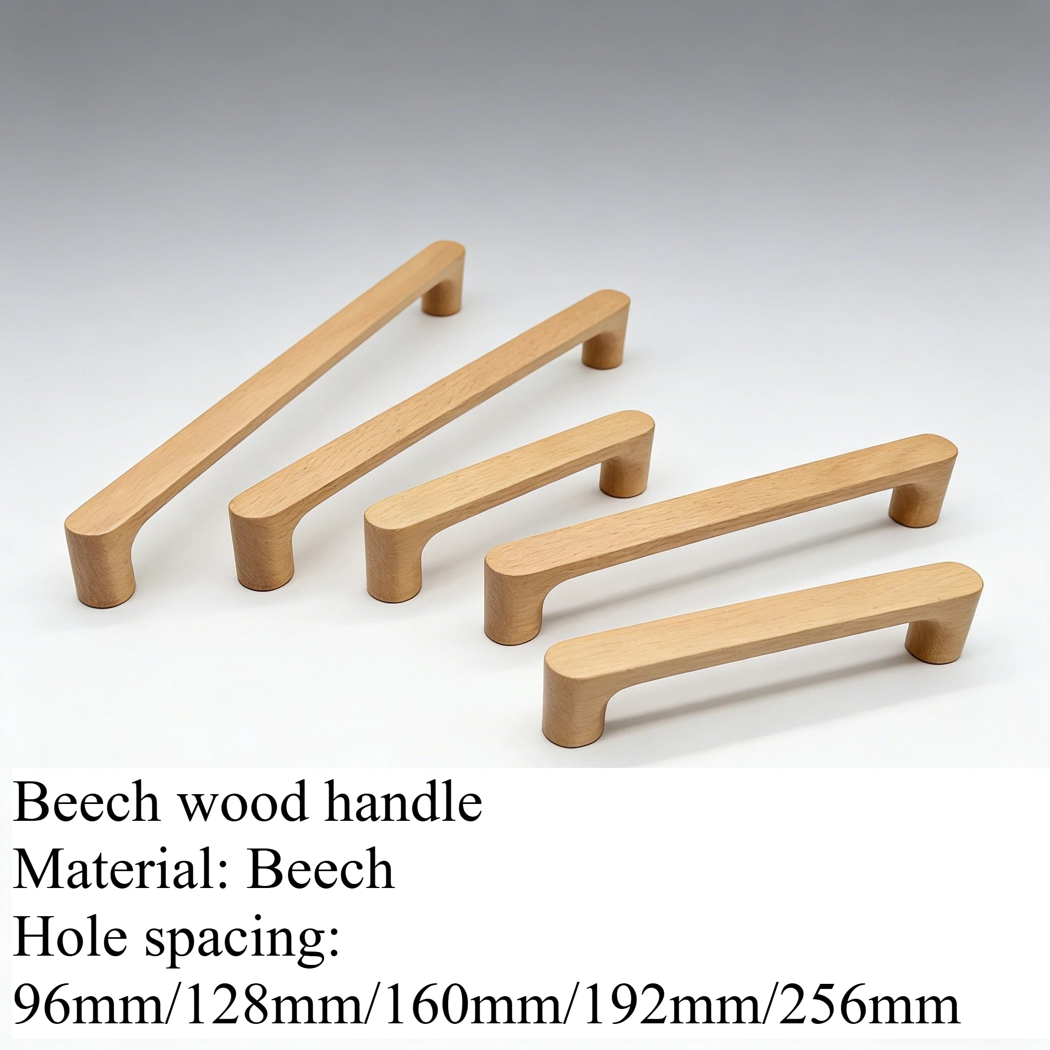 Nordic Wooden Cabinet Handle Cupboard Door Knob and Handle Kitchen Drawer Pulls Wardrobe Door Handles for Furniture Hardware