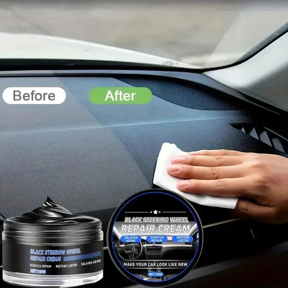 Car Steering Wheel Repair Paste Restores Black Gloss, Application Cracking, Finish, Removes Peeling Easy Plastic-Like Tools Oasis Select