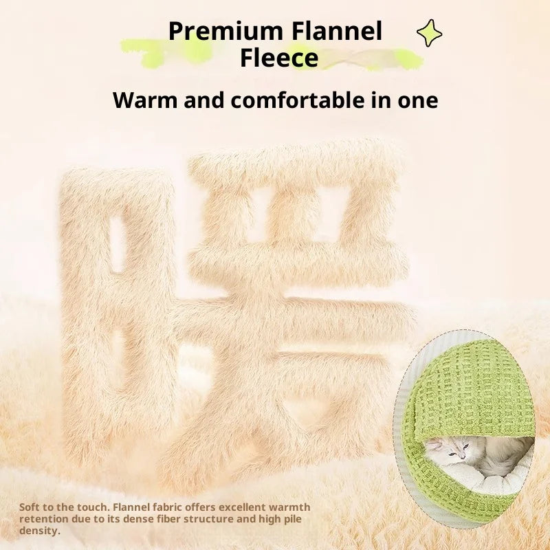 New Cat Nest Winter Semi-closed Warm Four Seasons Universal Winter Thickened Cat Sleeping Nest Shell Nest Cat Bed Dog Bed Oasis Select
