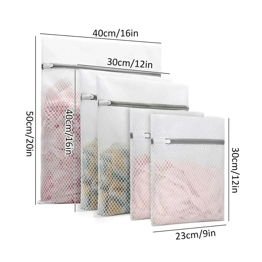 5Pcs Mesh Laundry Bags Durable Honeycomb Mesh Laundry Organizer Bags Reusable Washing Machines Bag Oasis Select 5Pcs