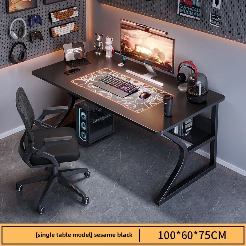 Multi-functional Household GoodsComputer Desk Desktop Simple E-sports Table And Chair Household Desk Student Writing Desk Oasis Select Black B