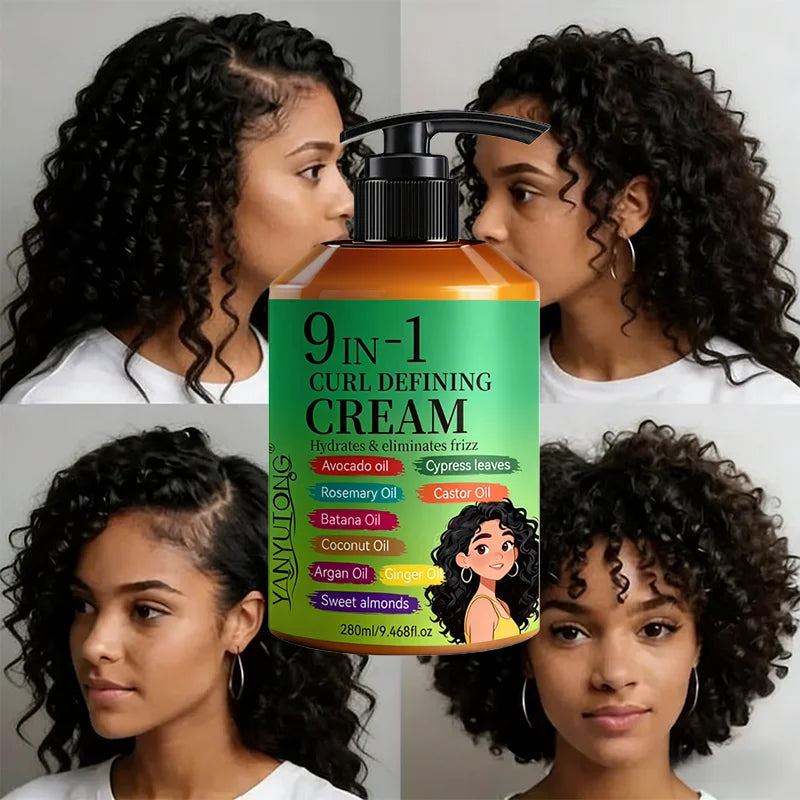 280ml Curly hair Styling cream, moisturizing and smoothing formula, enhances the elasticity and shine of curly hair, easy to set Oasis Select