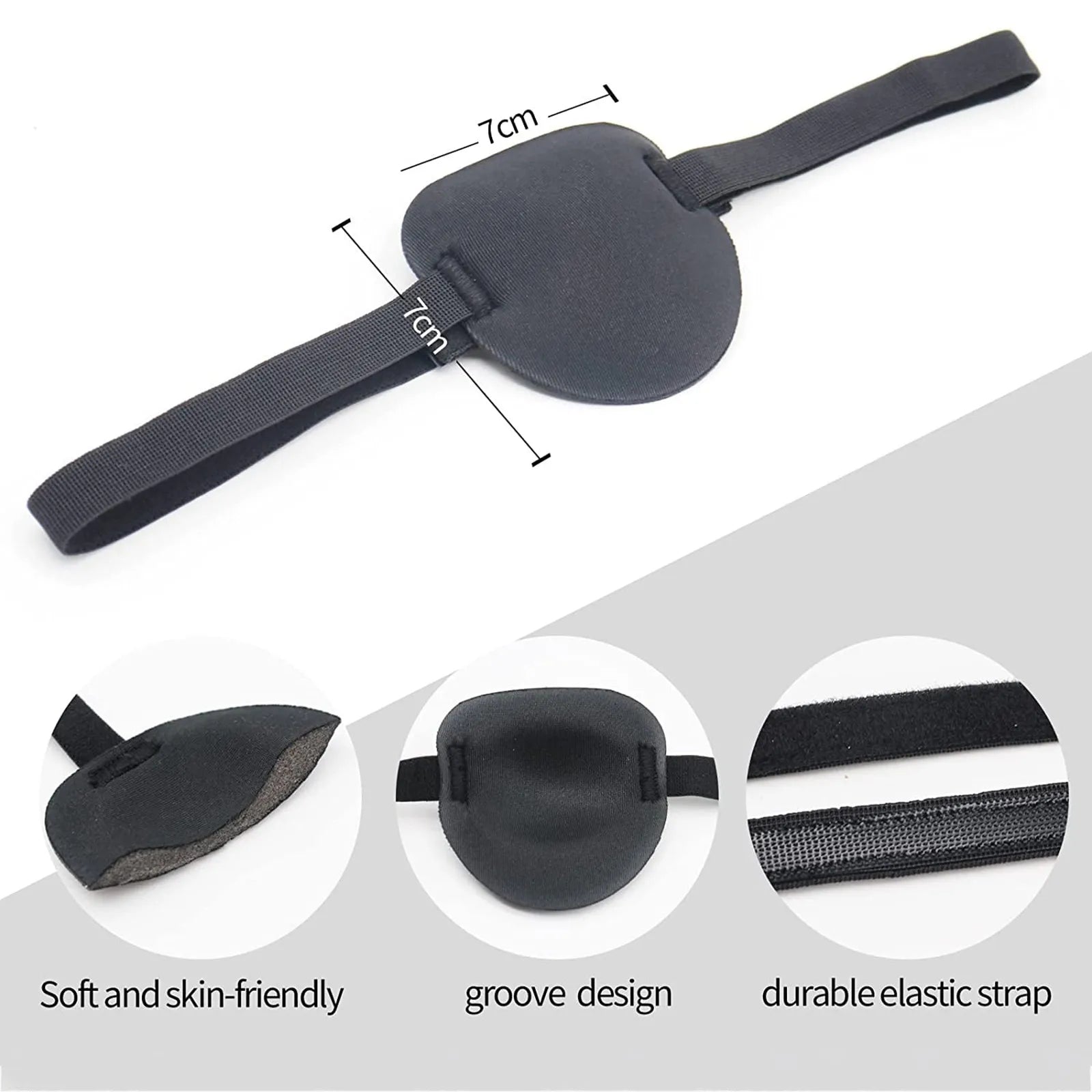 1 Pcs Eye Patch Eye Patches For Adults Adjustable Soft Amblyopia Lazy Eye Patches For Left Or Right Eyes, For Adults And Kids Oasis Select