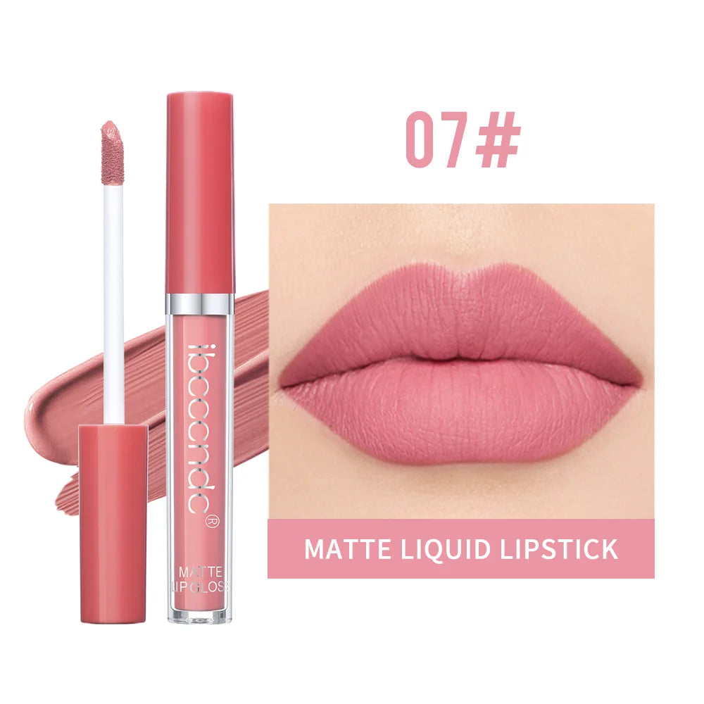 Matte Velvet Lip Gloss Lipstick Waterproof Non-stick Cup Not Easy To Fade Long Lasting Lip Glaze Lipstick Makeup Cosmetics Oasis Select Color 7