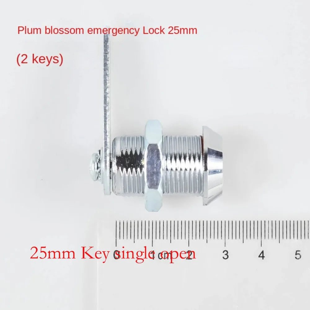 Safe Deposit Box Locks with 2 Keys Power Distribution Box File Metal Cabinet Mechanical Tongue Lock Mailbox Plum Blossom Key Oasis Select 25mm Key single open