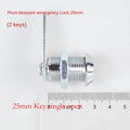 Safe Deposit Box Locks with 2 Keys Power Distribution Box File Metal Cabinet Mechanical Tongue Lock Mailbox Plum Blossom Key Oasis Select 25mm Key single open