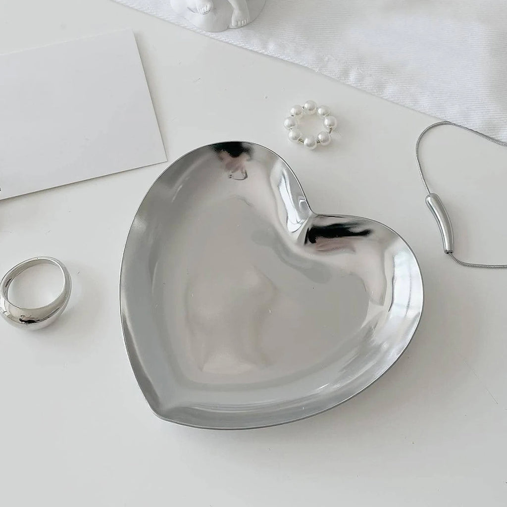 Silver Stainless Steel Cosmetic Jewelry Storage Tray Oasis Select