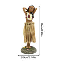 Hawaiian Dancing Girl Posing Dancer Decorations Resin Craft Dashboard Bobblehead Doll Souvenir Ornaments Home Car Decor Oasis Select 1PC