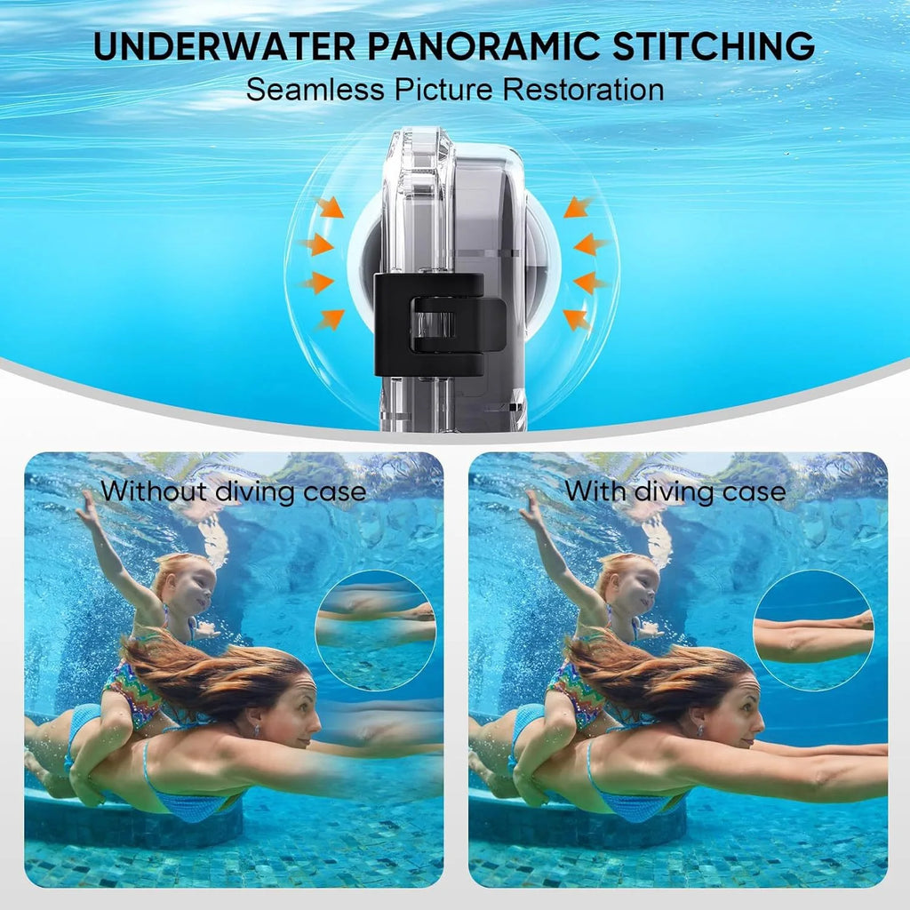 Insta360 X5/X4/X3 Invisible 45M Waterproof Dive Case Housing