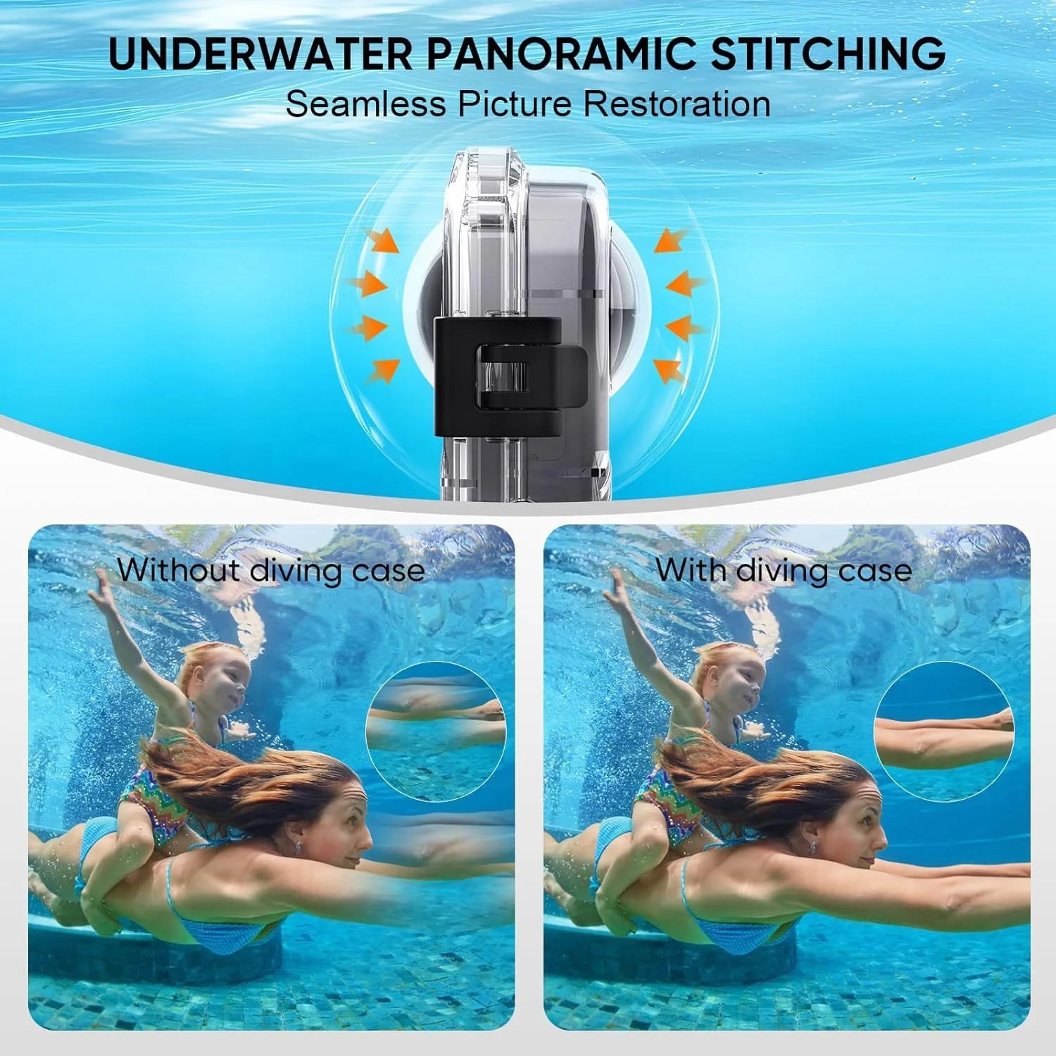 Insta360 X5/X4/X3 Invisible 45M Waterproof Dive Case Housing