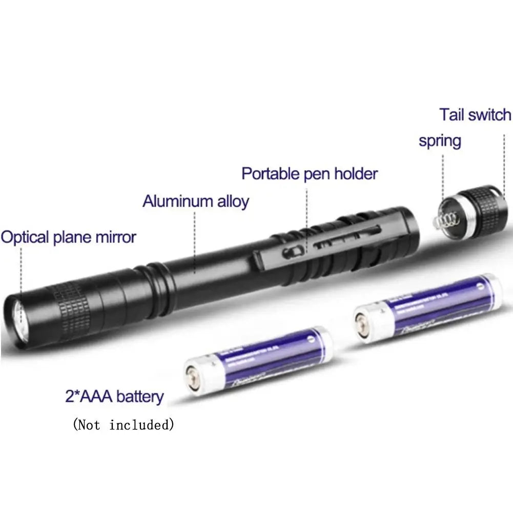 Mini Portable Waterproof Flashlight Pen Shape Flashlight Super Bright Camping Accessories and Gear Oasis Select