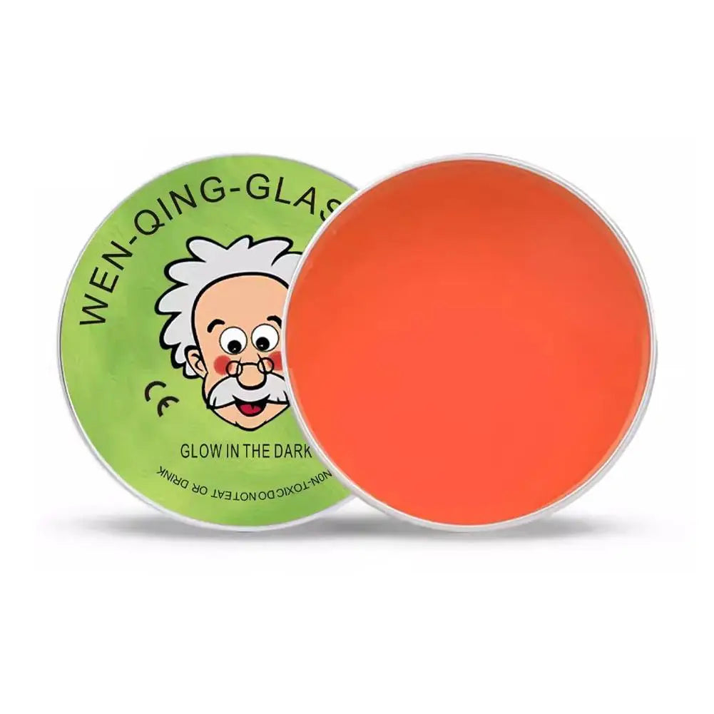 Reusable Putty Liquid Crystal Bouncy Slime Toy Set Kid Safe Mud Stress Relief Color Clay Shape Handmade DIY Handgum Playdough Oasis Select noctilucence Orange