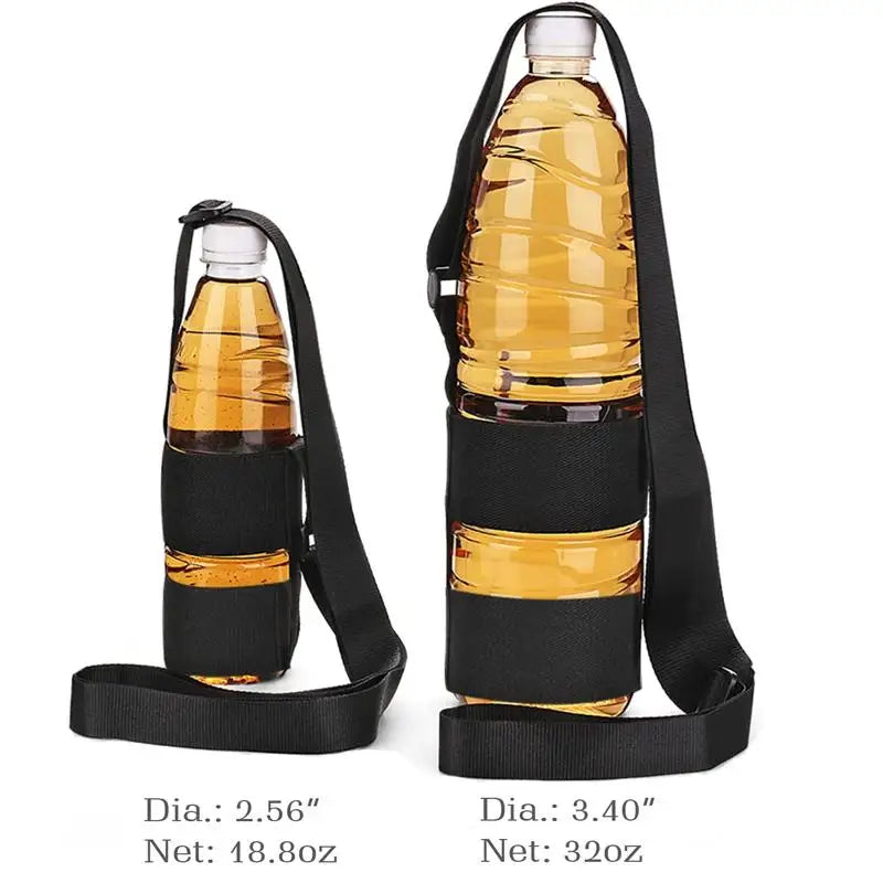 Easy to Install Water Bottle Carrier Sling Adjustable Strap Fits 18-32oz Wide Mouth Bottles for Daily Commute Outdoor Travel Oasis Select