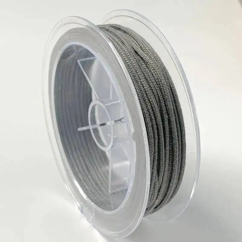 1.2/1.5/2.0MM Chinese Knotted Rope Bright Cord Braided Rope Bracelet Weaving Nylon Cord Diy JEWELRY Necklace Accessories Oasis Select Dark Gray 2.0mm