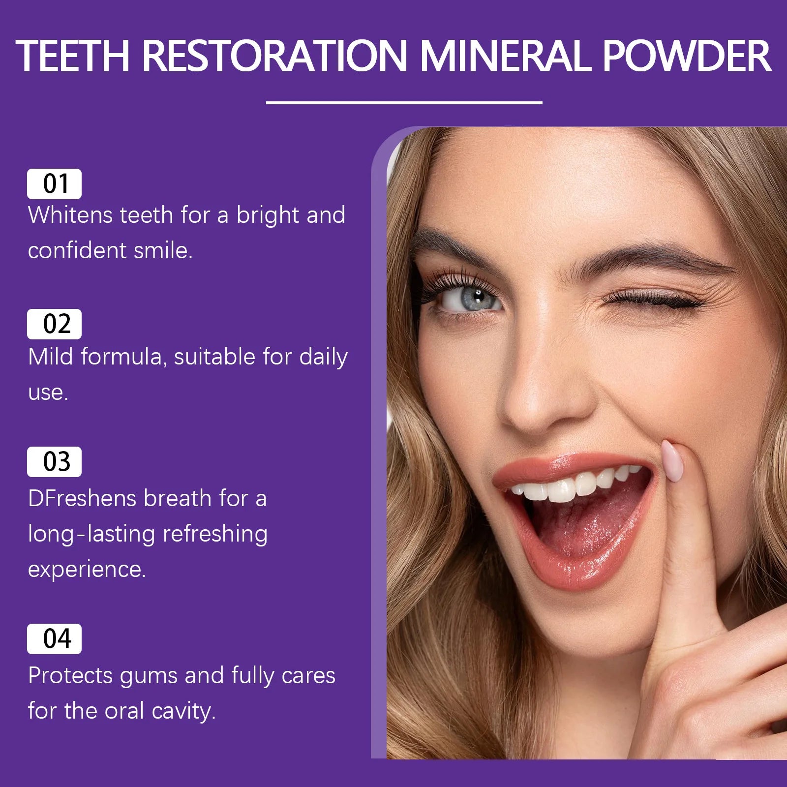 Oralhoe Purple Teeth Whitening Powder – Stain & Plaque Remover Teeth Whitening Powder Oasis Select