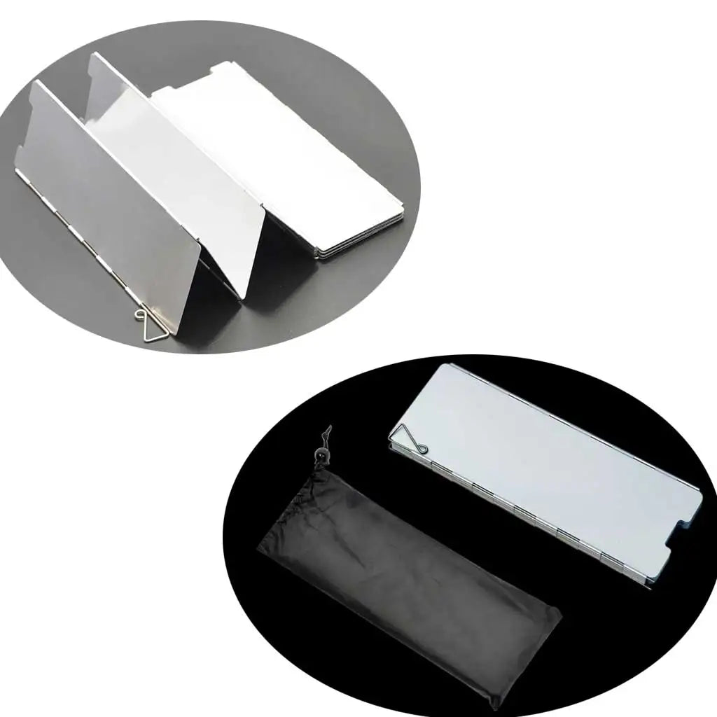 Lightweight Foldable Aluminum Windshield for OutdoorCamping Picnic Stove Gas Burner Wind Guard Shield with Carry Pouch Oasis Select