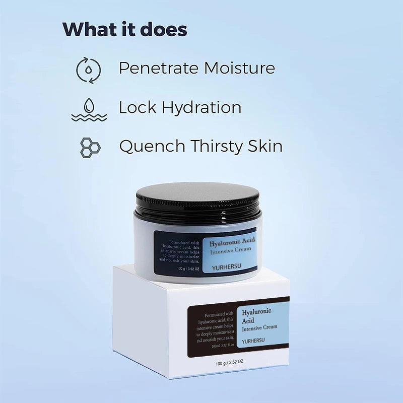 Hyaluronic Acid Face Cream – 48H Moisture, Oil-Free, 100ml Face Moisturizer Cream Oasis Select
