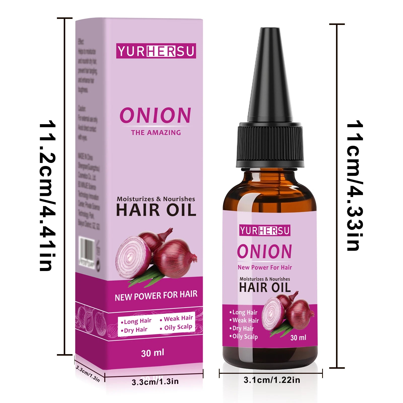YURHERSU Onion Hair Oil – Pure Natural Hair Growth Treatment Hair Growth Oil Oasis Select