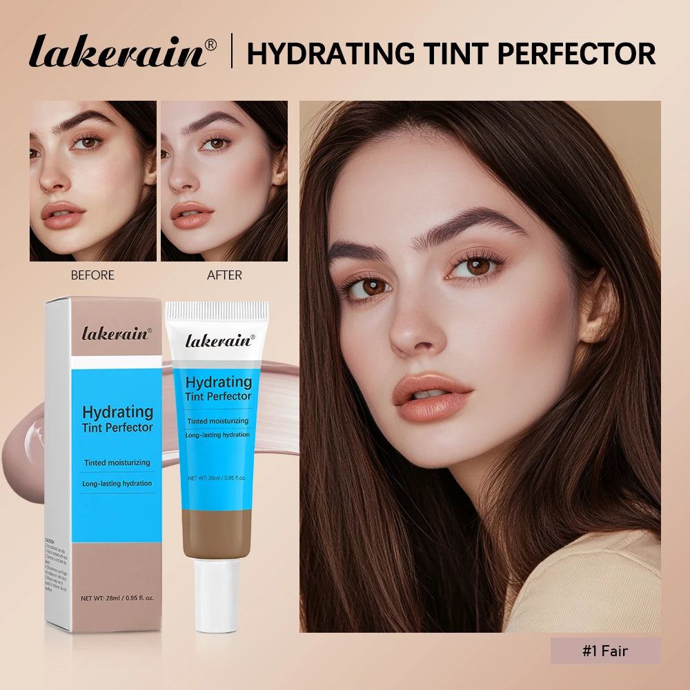 Lakerain Liquid Foundation Cream Moisturizing Lightweight Tinted Hydrating Cream Concealer Long-lasting Face Base Makeup Oasis Select