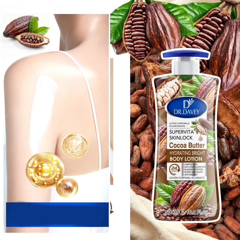 DR.DAVEY 500ml Cocoa Butter Body Lotion – Deep Moisturizing