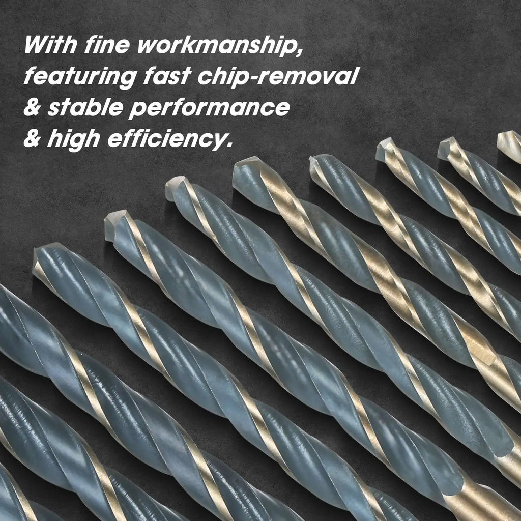 13Pcs High-Speed Steel Drill Bit Hard Metal HSS Twist Bit Stainless Steel Drilling Twist Drill Set with Storage Case Oasis Select